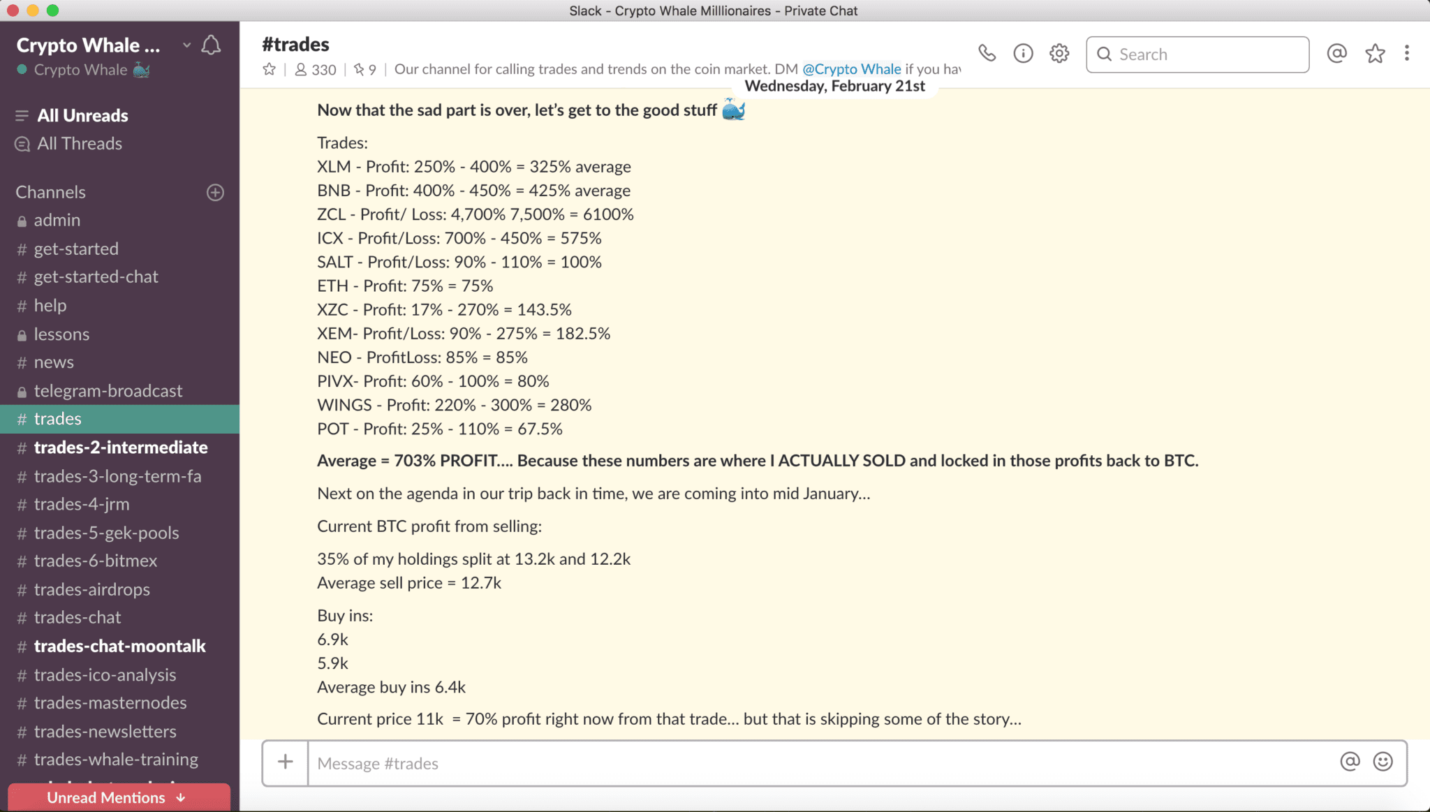 Happy customers showing their crypto trading gains from Blockcircle's trading signals