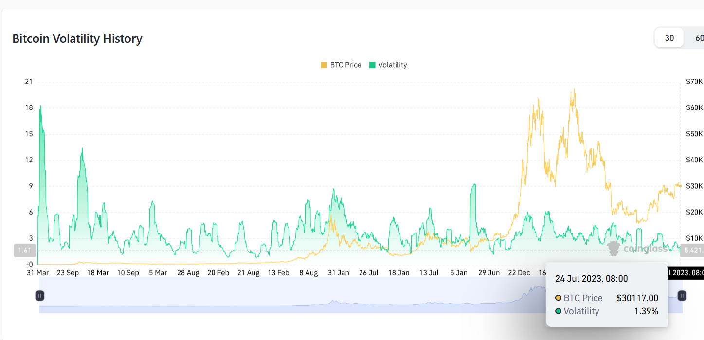 Crypto market analysis: bitcoin volatility history